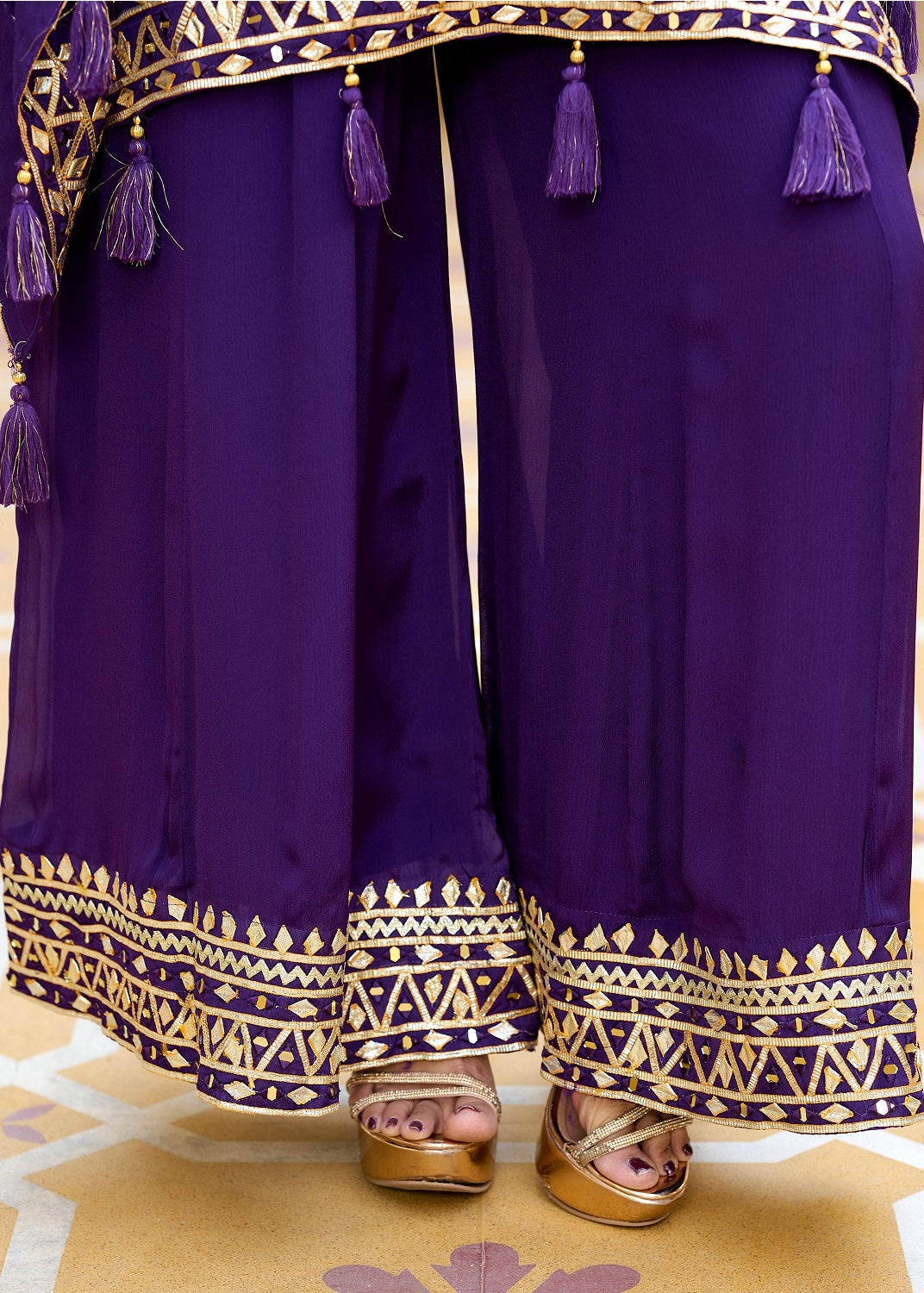 Kaira Fashionista Voilet Kaftan Kurti Pant Set