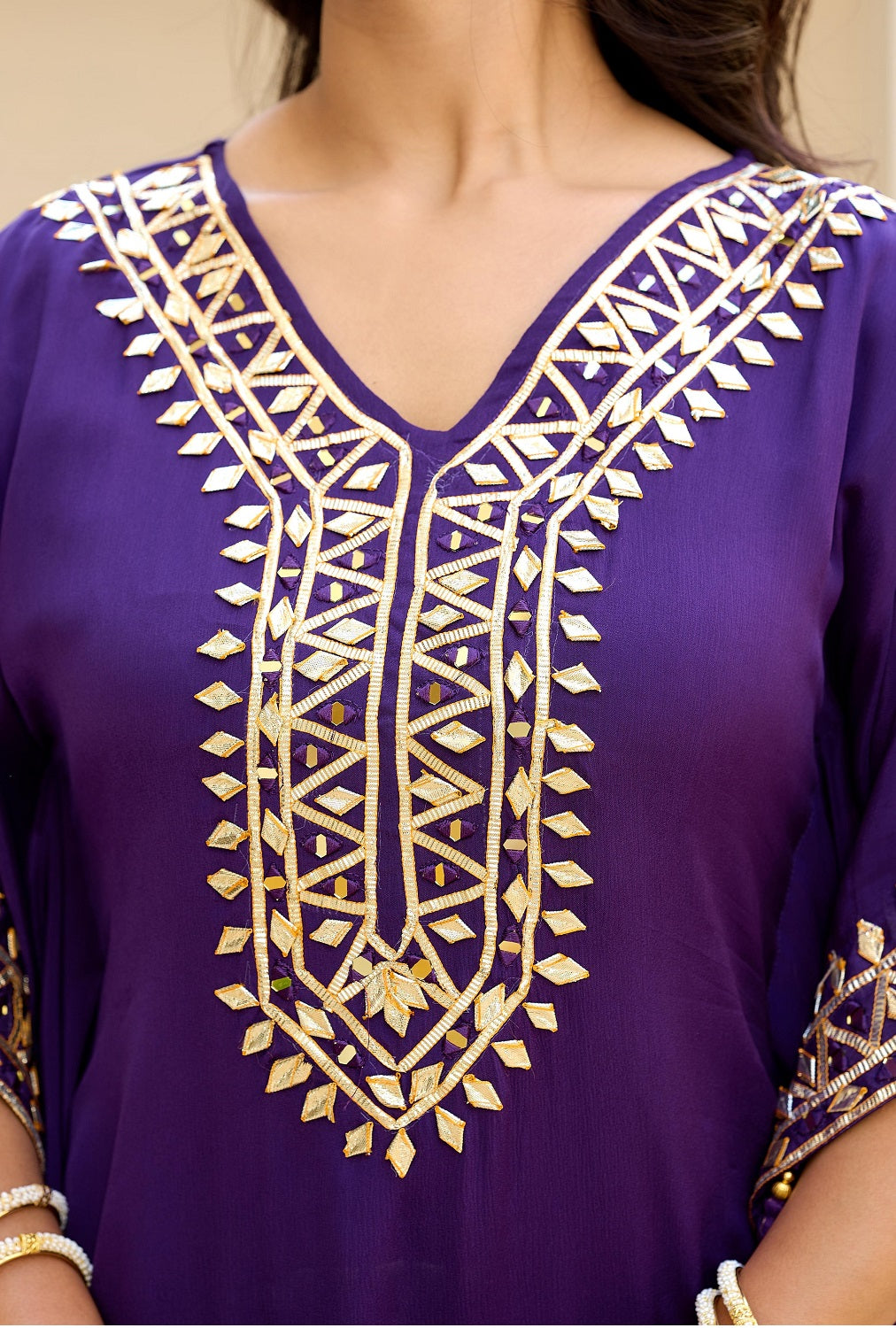 Kaira Fashionista Voilet Kaftan Kurti Pant Set