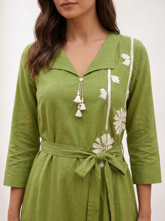 Green Style Long One Piece Dress