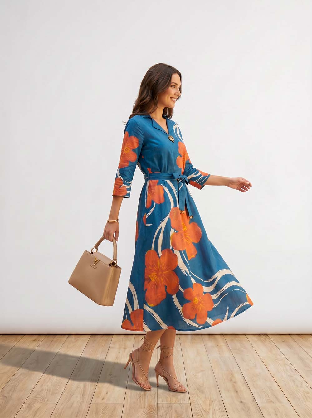 Till Blue Style Long One Piece Dress
