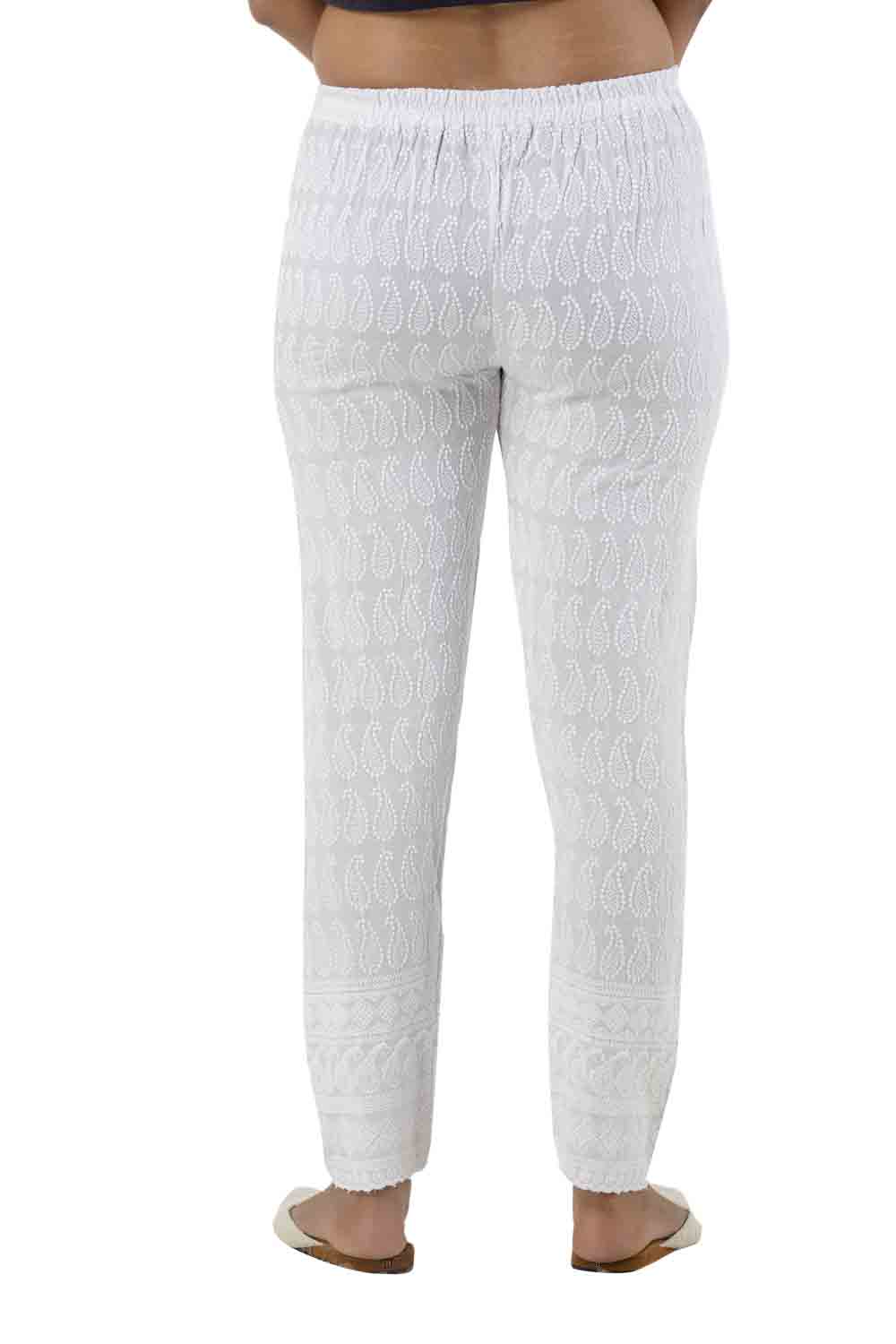 White Rayon Kurti Pant