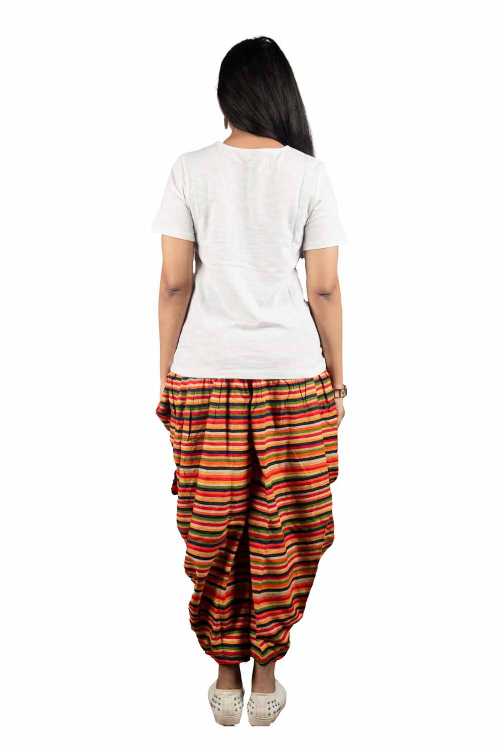 KAIRA WHITE JERSEY EMBROIDERED WESTERN T-SHIRT