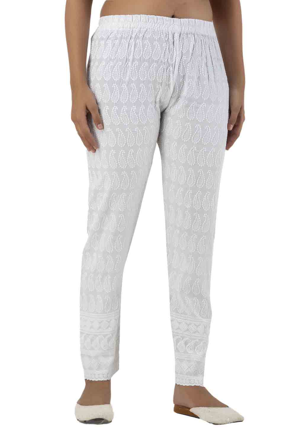 White Rayon Kurti Pant