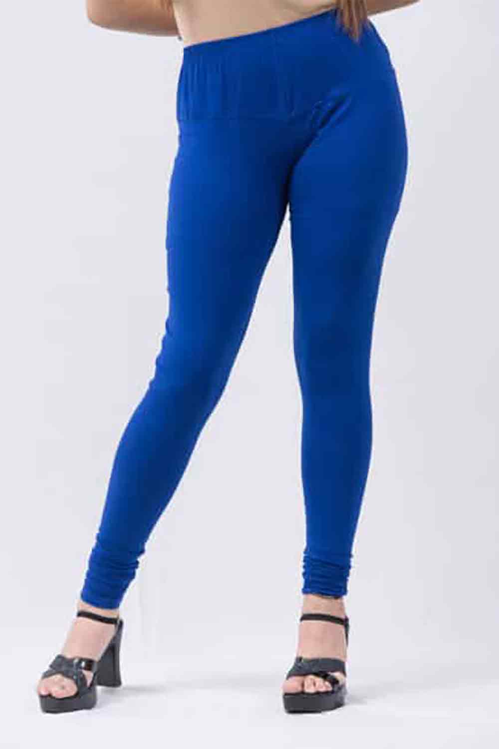 Royal Blue Cotton Churidar Leggings