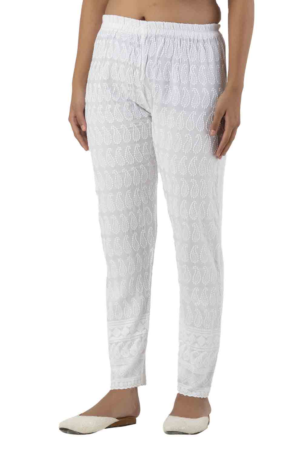 White Rayon Kurti Pant