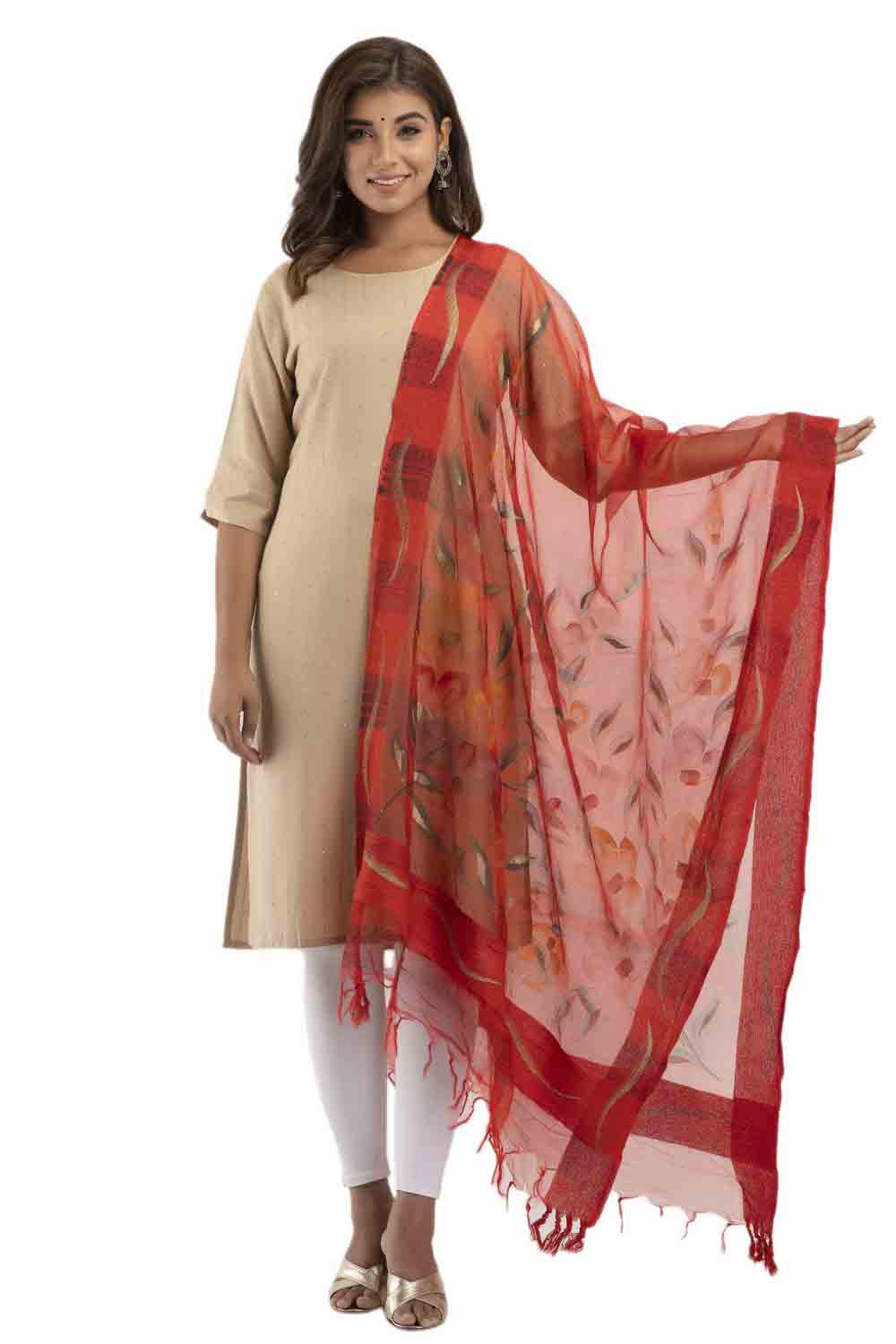 Beige Round Neck Solid Short Kurti