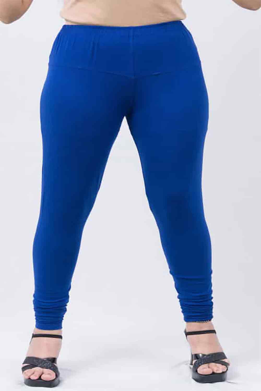Royal Blue Cotton Churidar Leggings