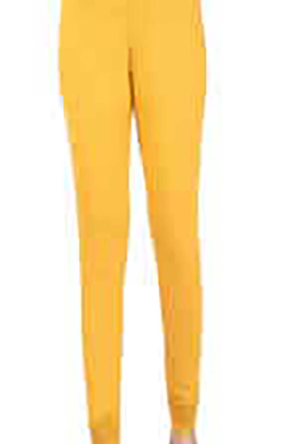 Mustard Cotton Churidar Leggings