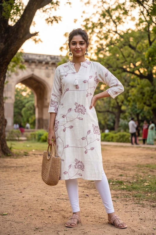 Onion Straight Kurti