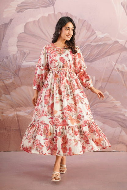 Onion Cotton Fashionista Kurti Frock