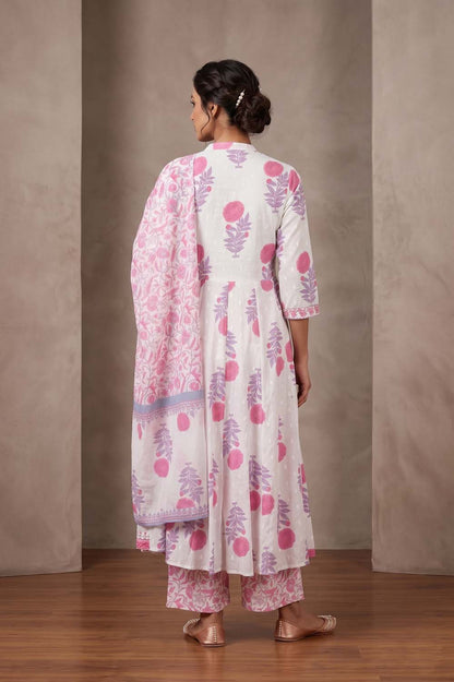 Pink Cotton Kurti Frock Pant
