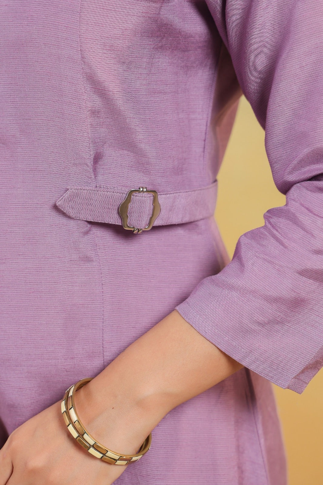 Lavendar Art Silk One Piece Dress One Pcs