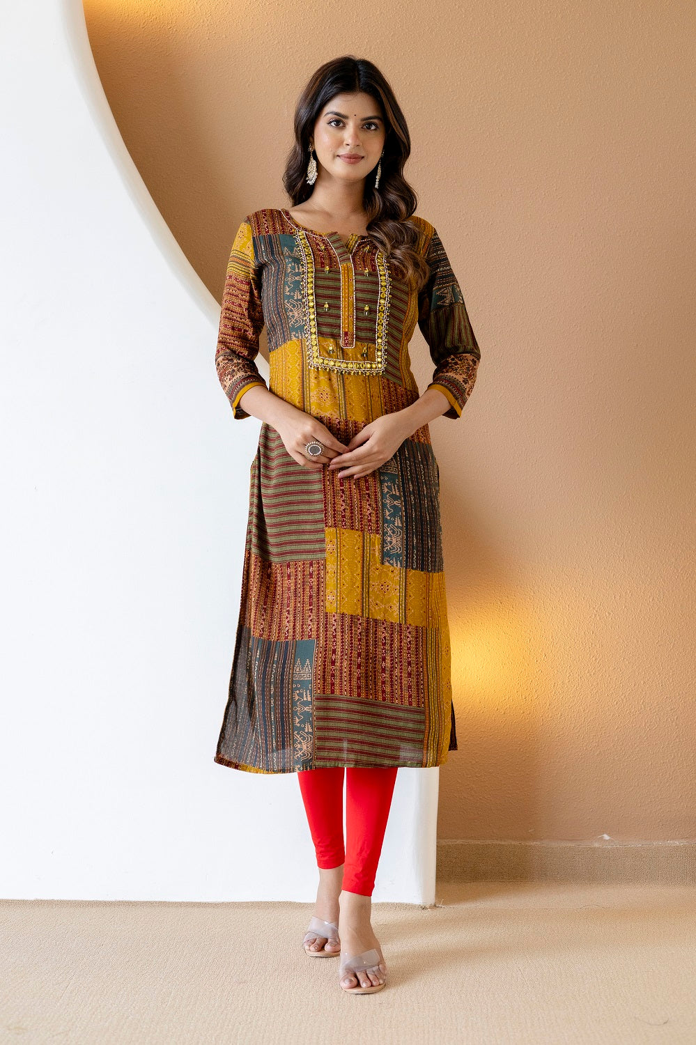 Musterd Rayon Straight Cut Kurti