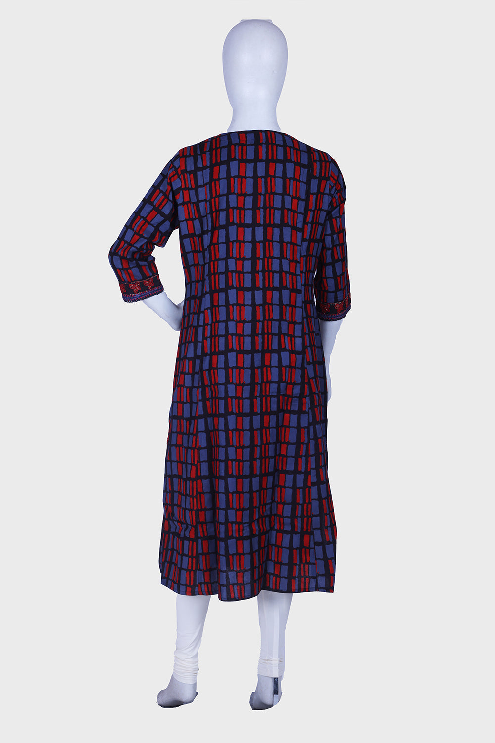 Black Printed Rayon Frock Kurti