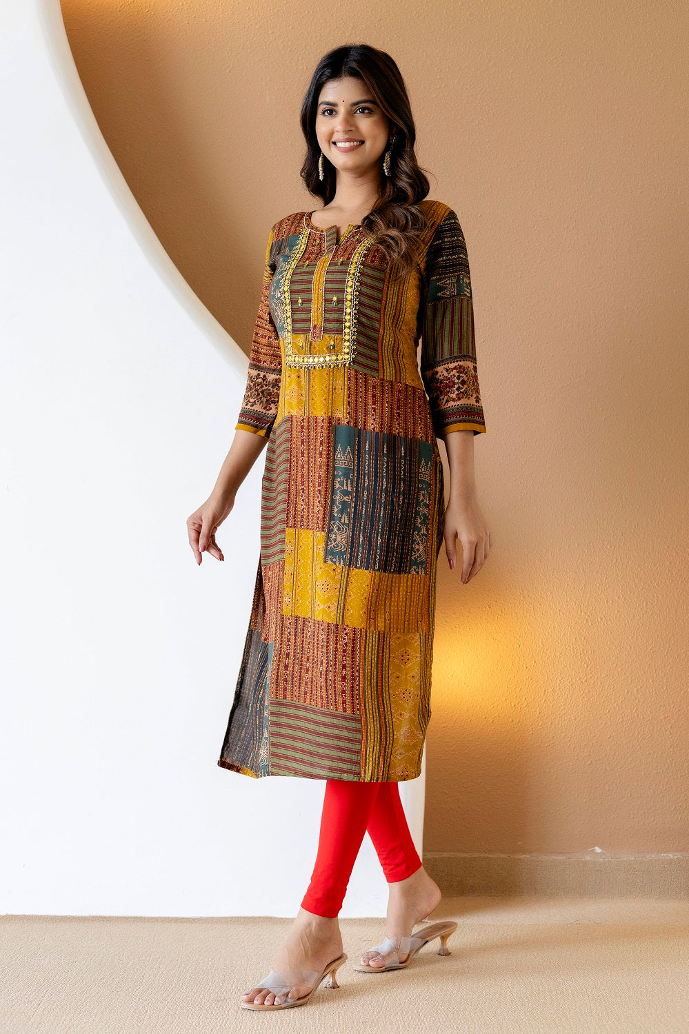 Musterd Rayon Straight Cut Kurti