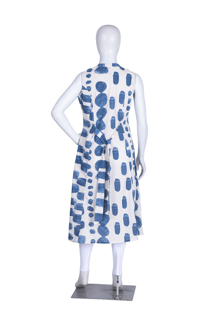 Blue Cotton Print Aline Kurti