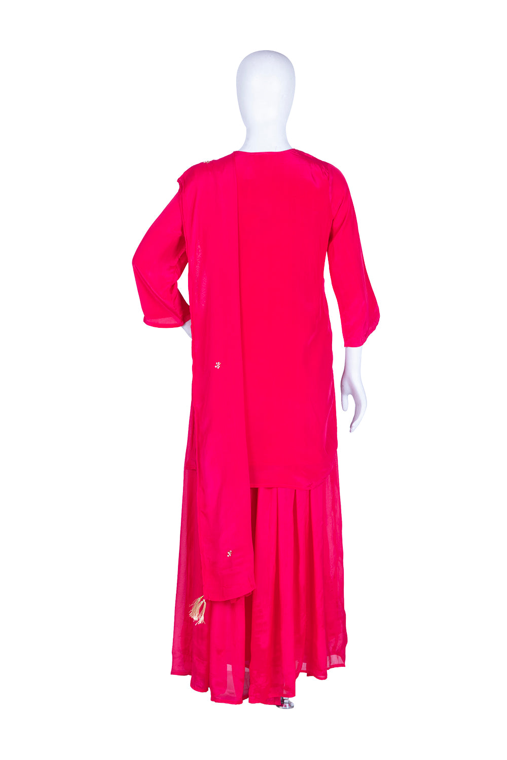 Rani Pink Chinon Garara Kurti 3 Pieces Set