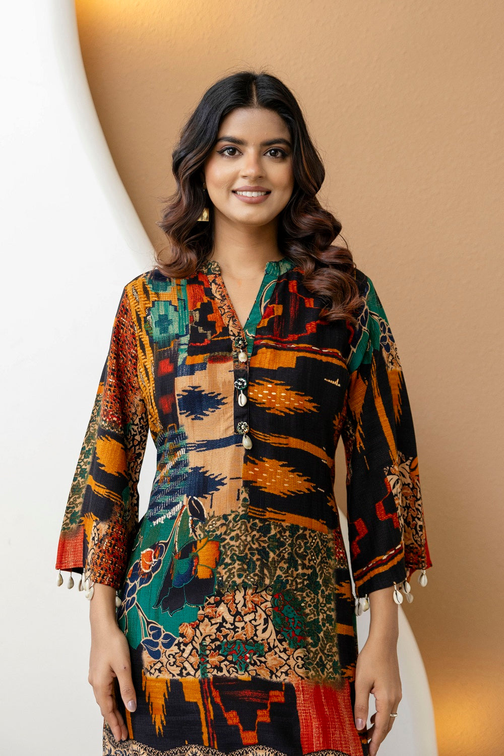 Black Rayon Kurti Plazo 2 Pieces Set