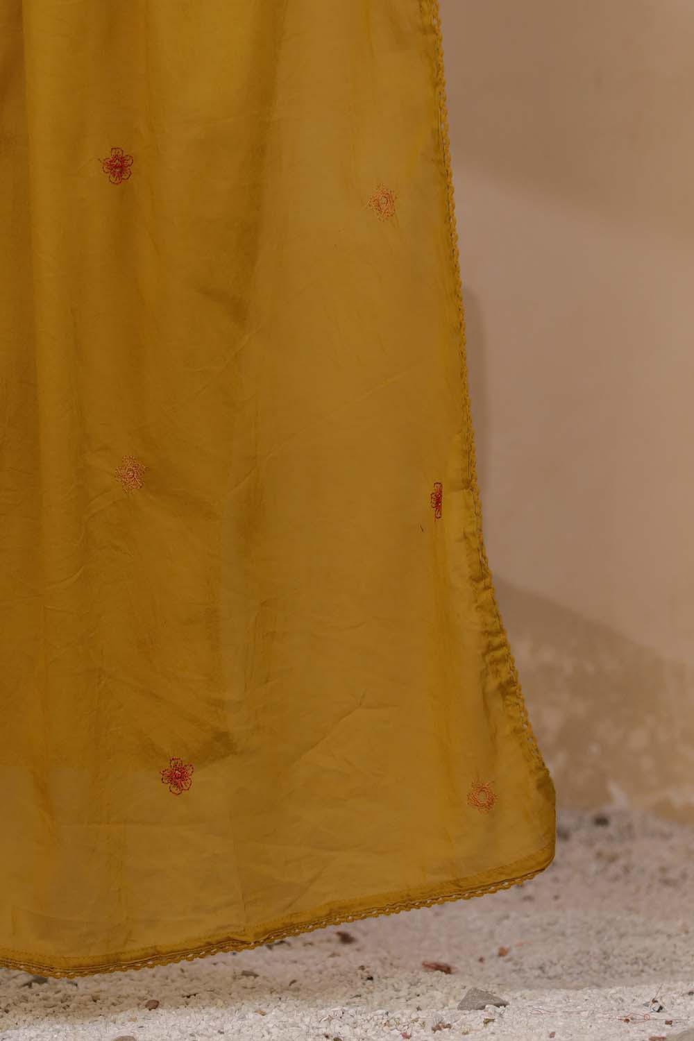 Masterd Fabric Mall Cotton Kurti Plazo Dupatta 3Pcs Set