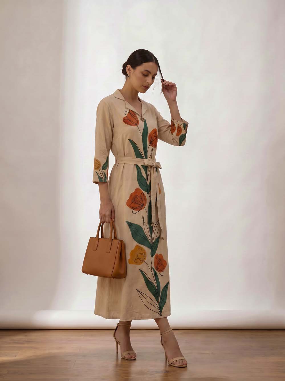 Buff Style Long One Piece Dress