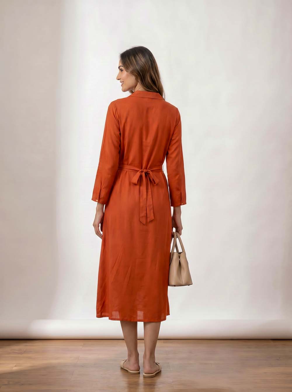 Rust Style Long One Piece Dress