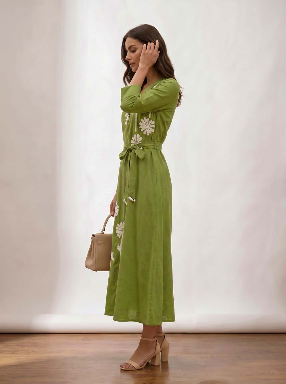 Green Style Long One Piece Dress