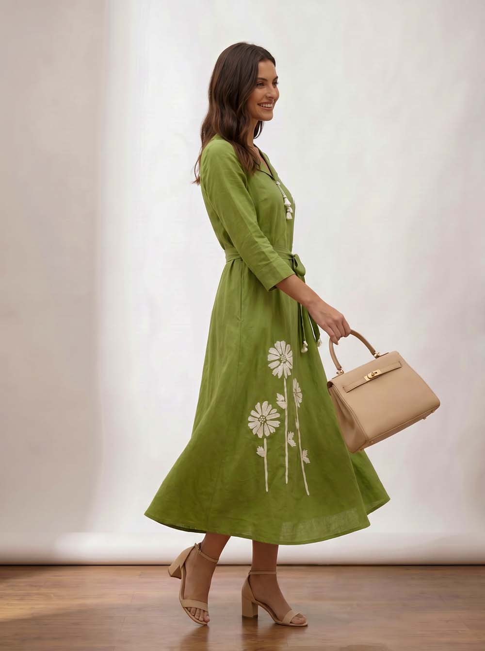 Green Style Long One Piece Dress
