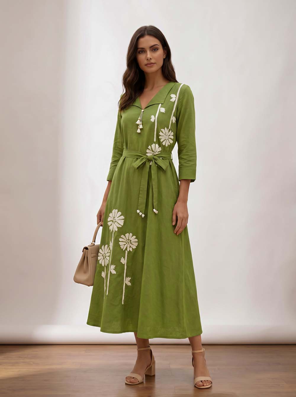 Green Style Long One Piece Dress