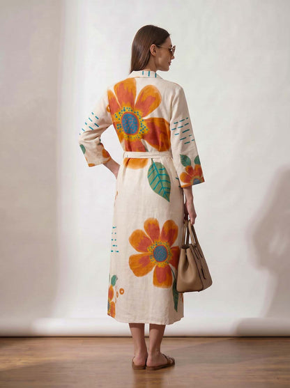 Rust Style Long One Piece Dress