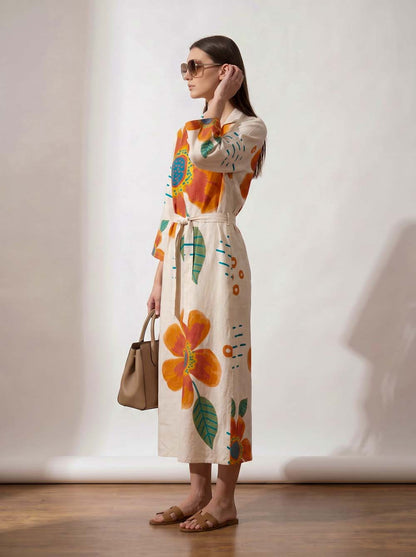 Rust Style Long One Piece Dress