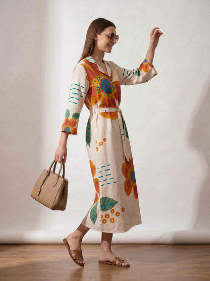 Rust Style Long One Piece Dress
