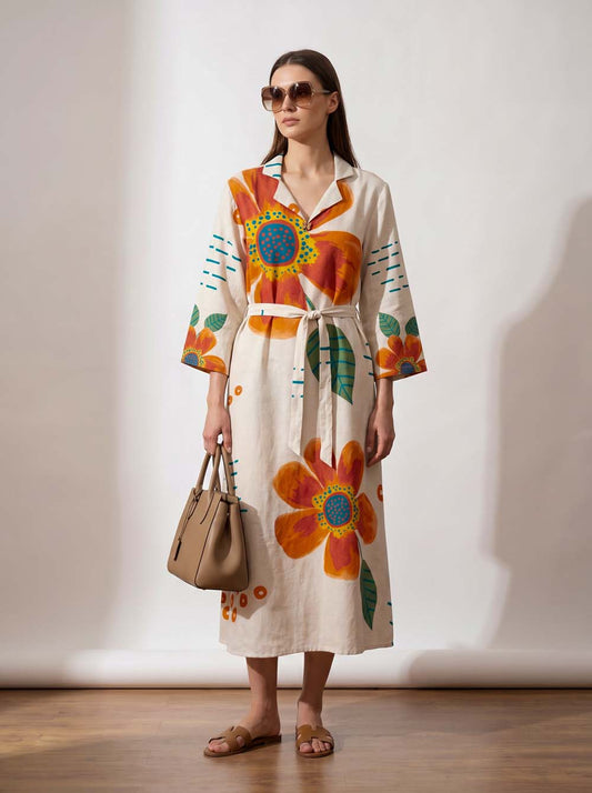 Rust Style Long One Piece Dress