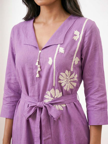 Lavendar Style Long One Piece Dress