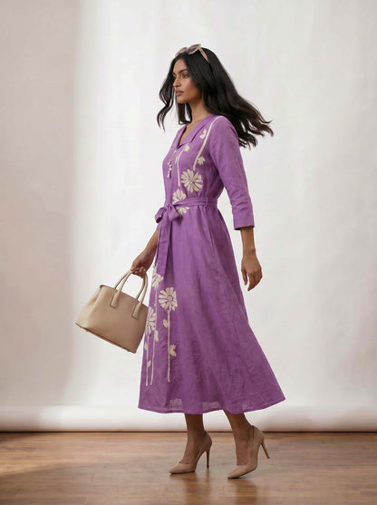 Lavendar Style Long One Piece Dress