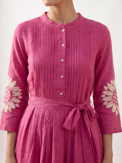 M Pink Style Long One Piece Dress