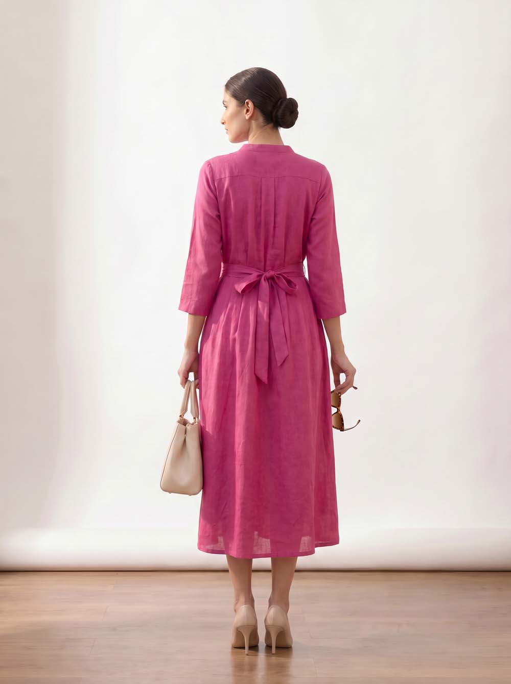 M Pink Style Long One Piece Dress