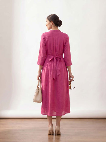 M Pink Style Long One Piece Dress