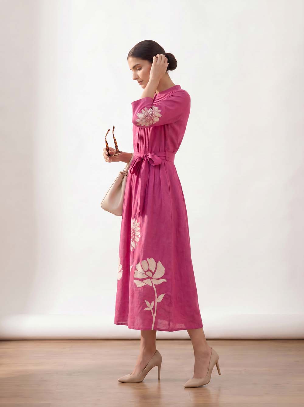 M Pink Style Long One Piece Dress