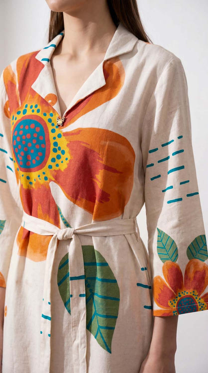 Rust Style Long One Piece Dress