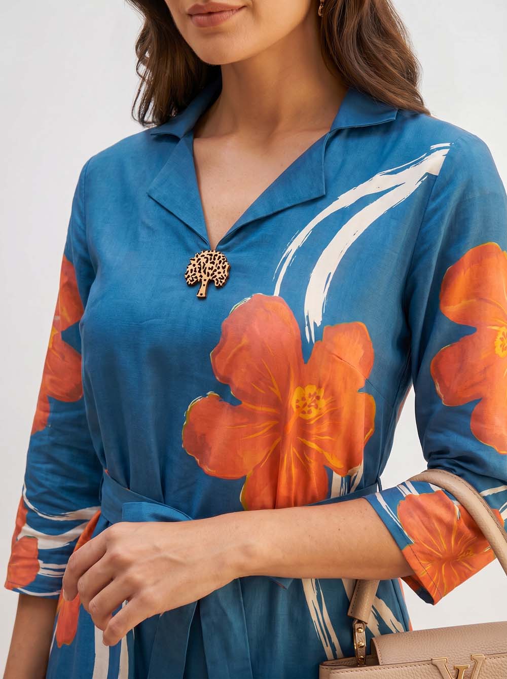 Till Blue Style Long One Piece Dress
