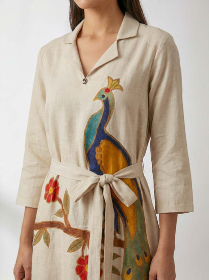 Cream Style Long One Piece Dress