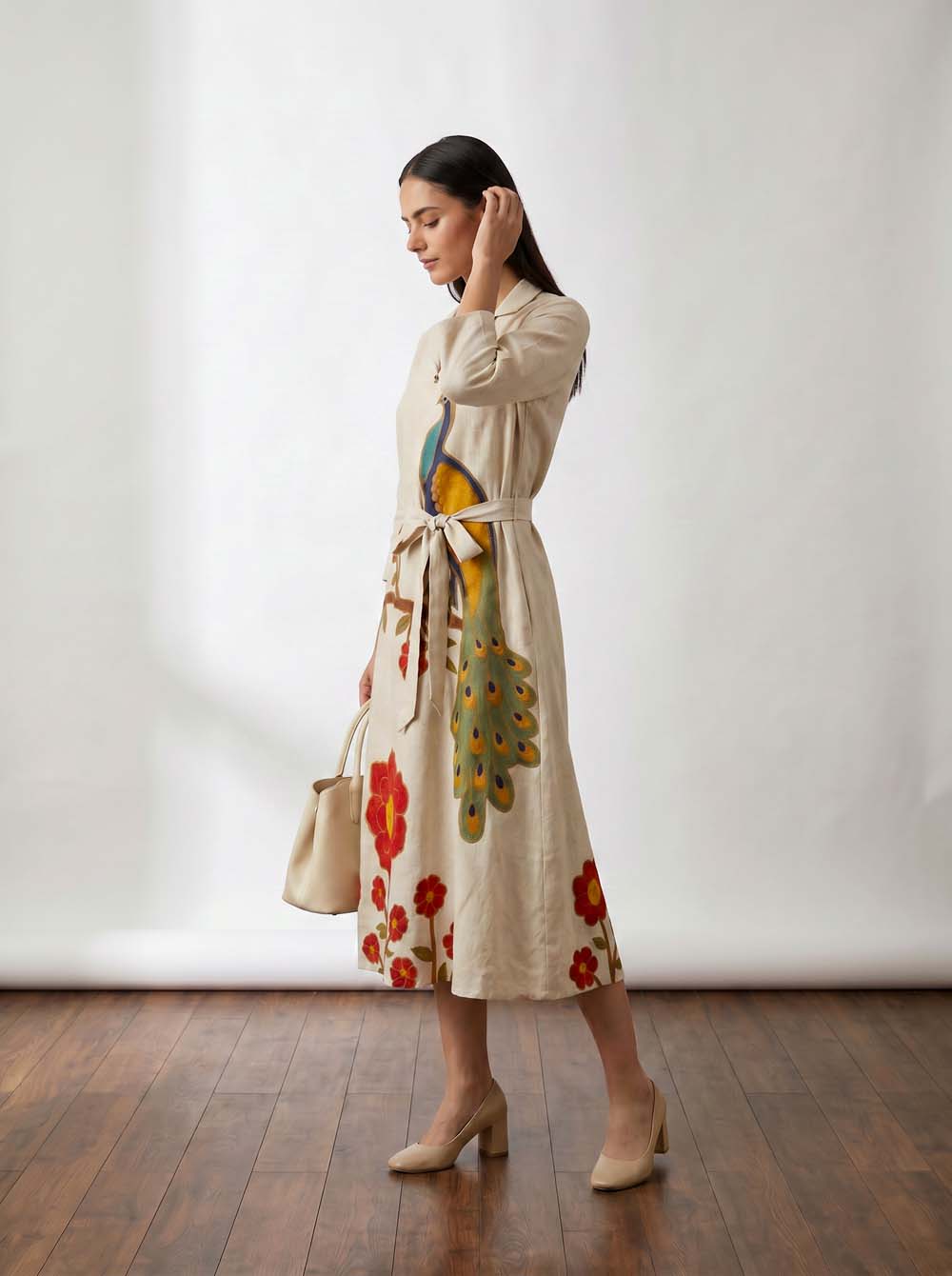 Cream Style Long One Piece Dress