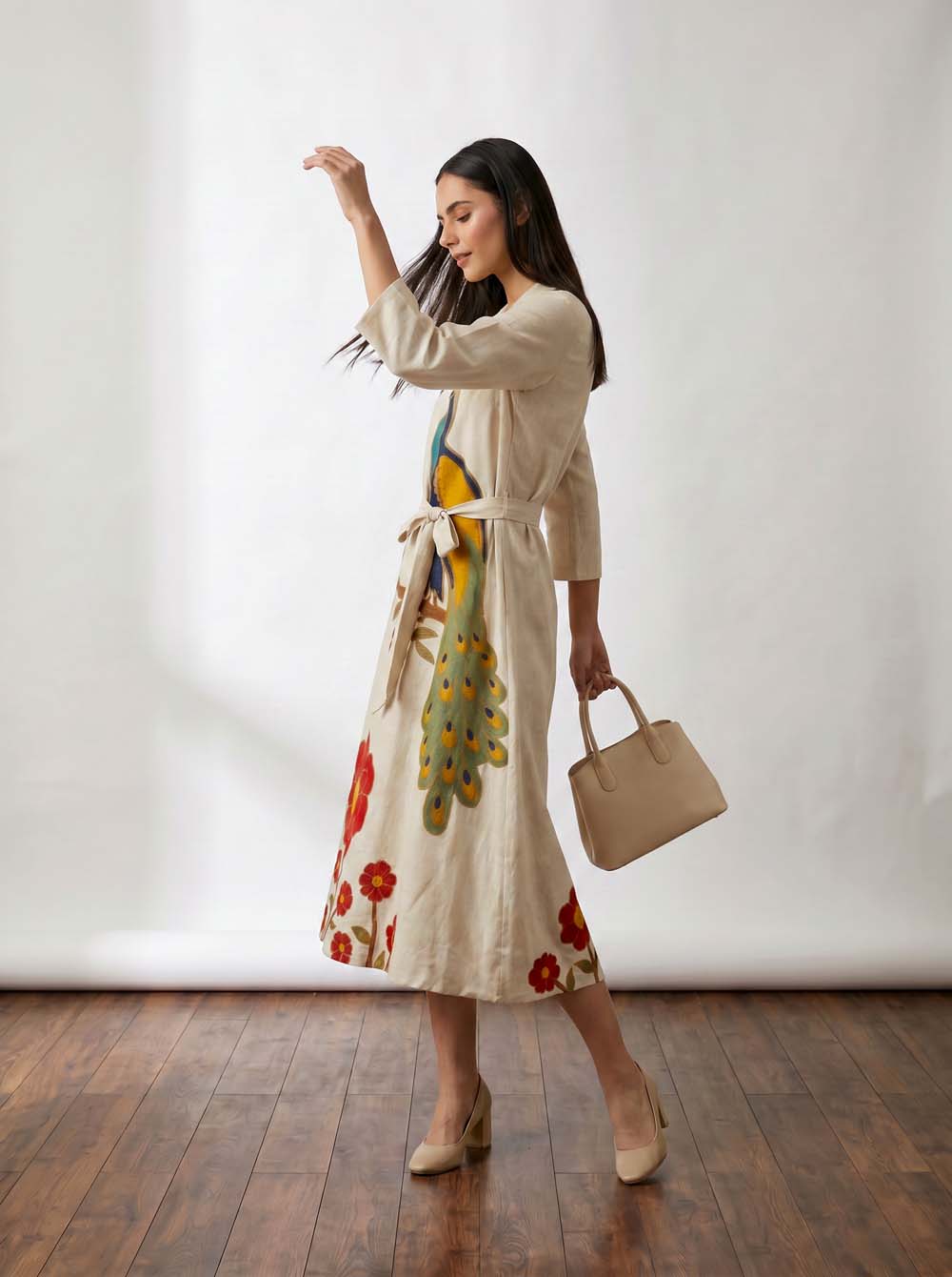 Cream Style Long One Piece Dress
