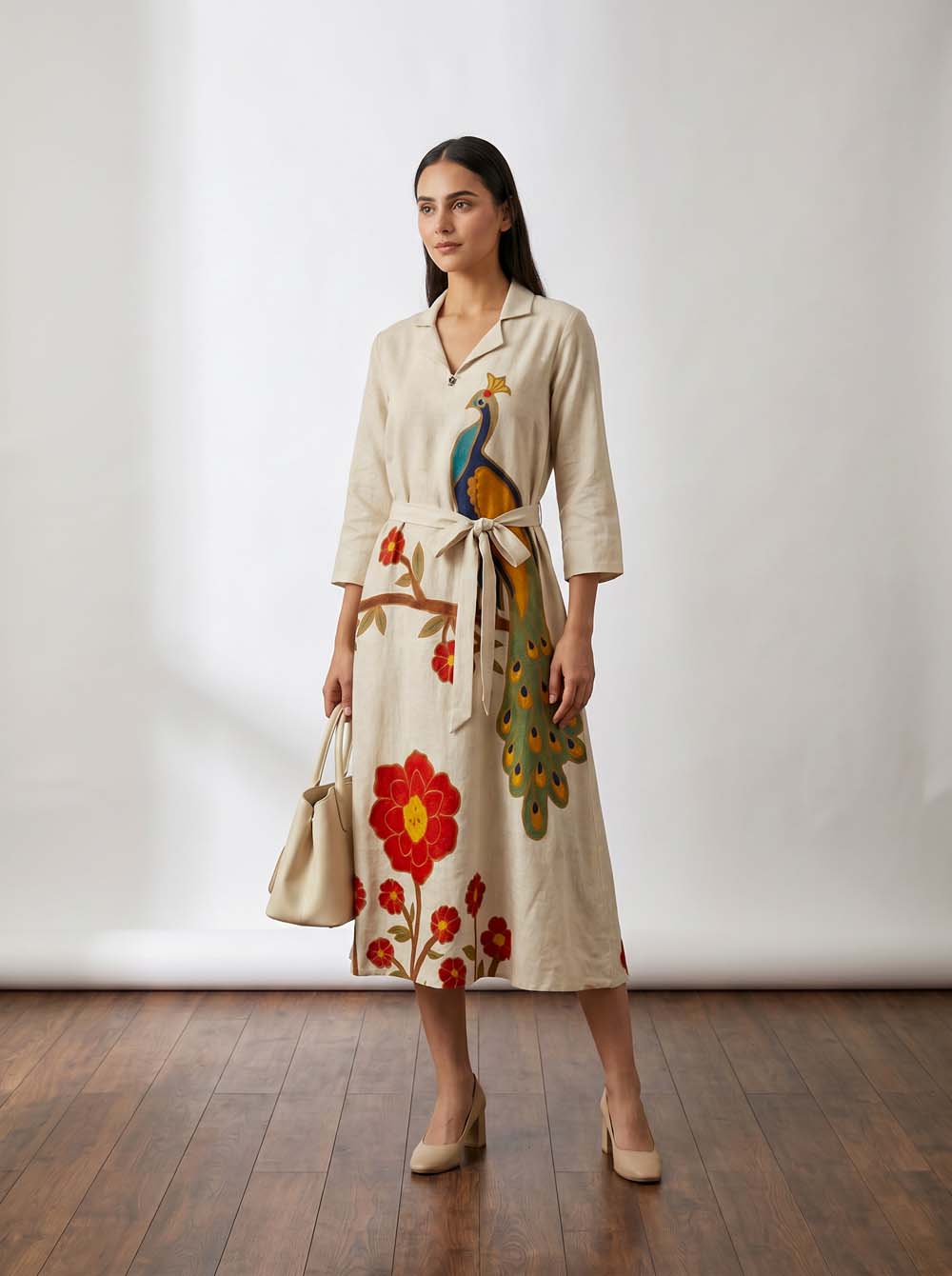 Cream Style Long One Piece Dress