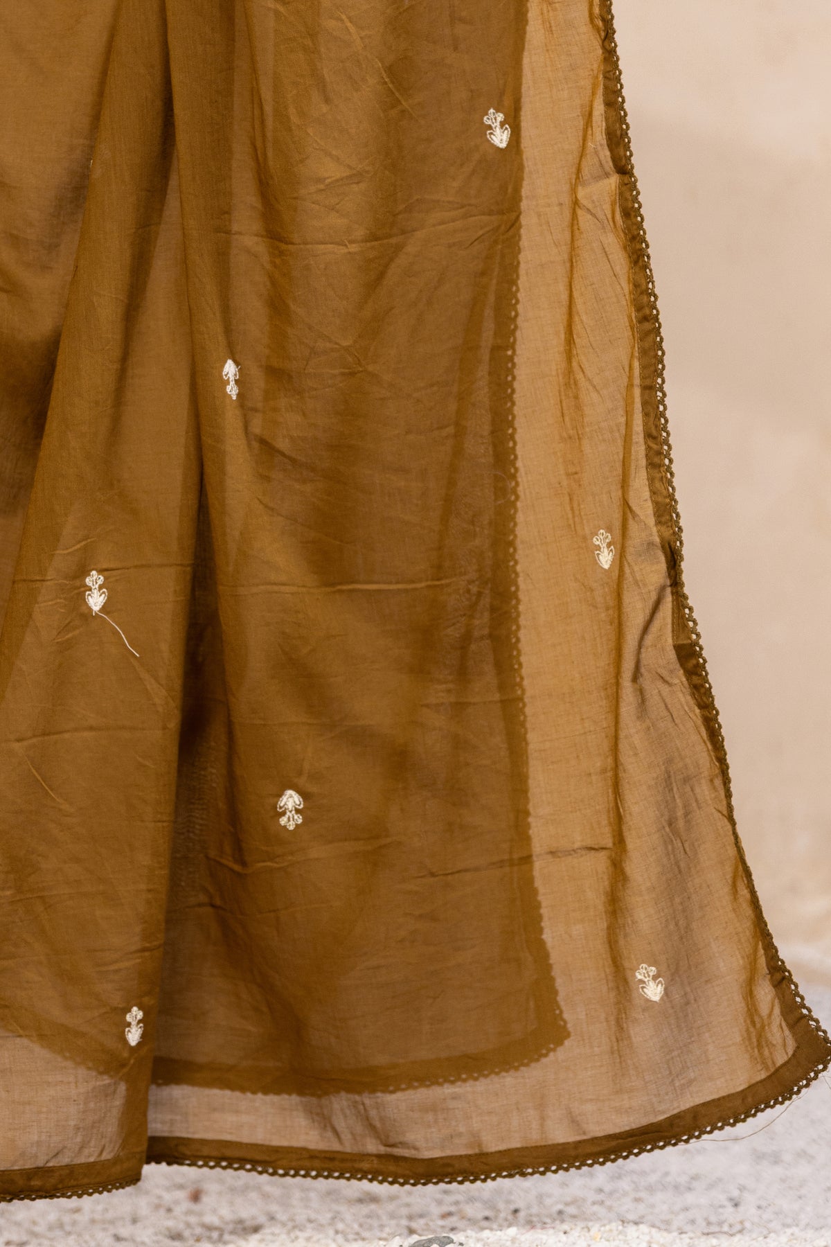 Mehandi Fabric Mall Cotton Kurti Pant Dupatta 3Pcs Set