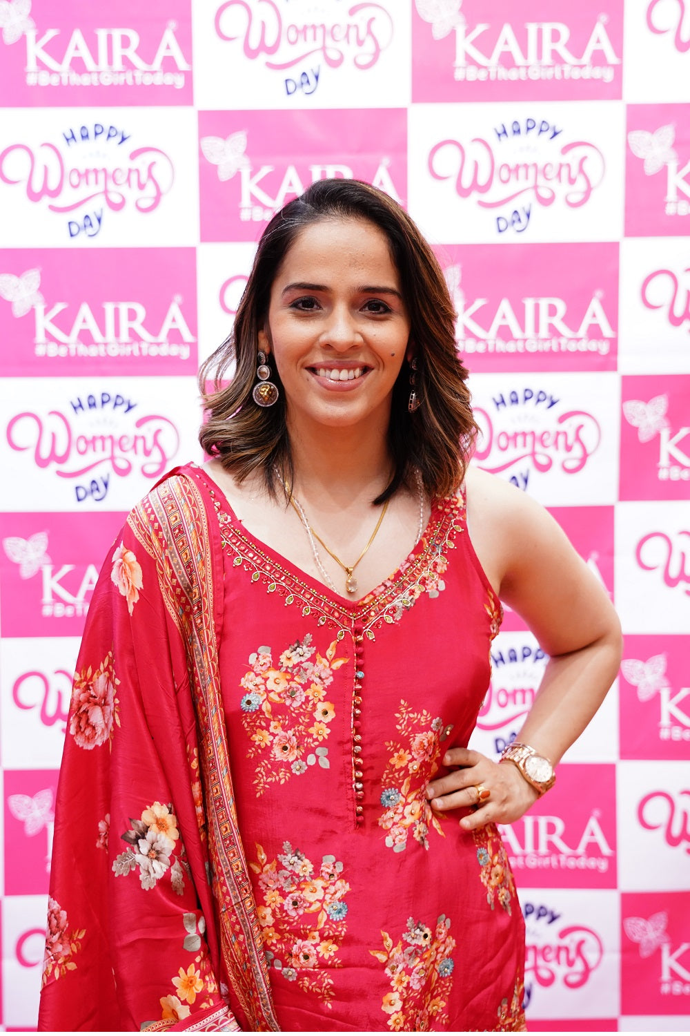Rani Pink Sharara Kurti 3 Pieces Set