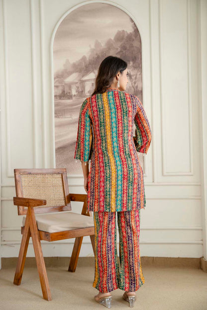 Multi Cord set Kurti Pattern Short Straight Cut