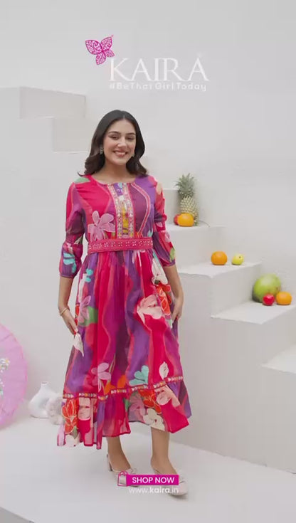 Multi Color Cotton Fashionista Kurti Frock