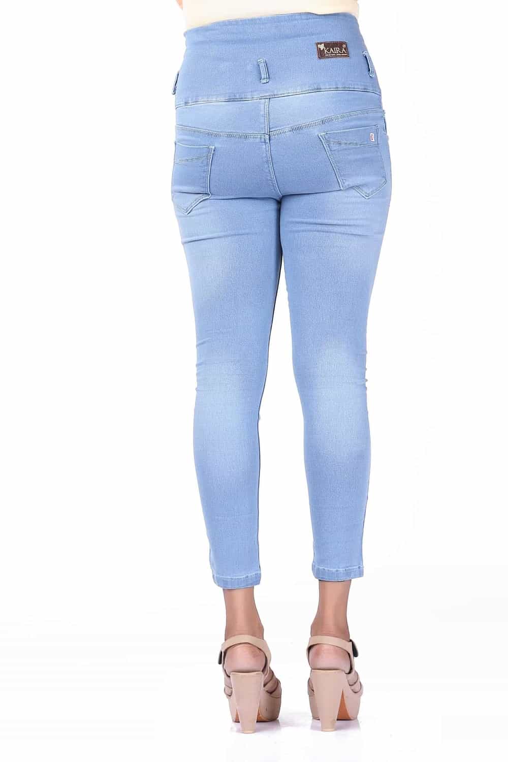 Ice Blue High-Rise Skinny Jeans