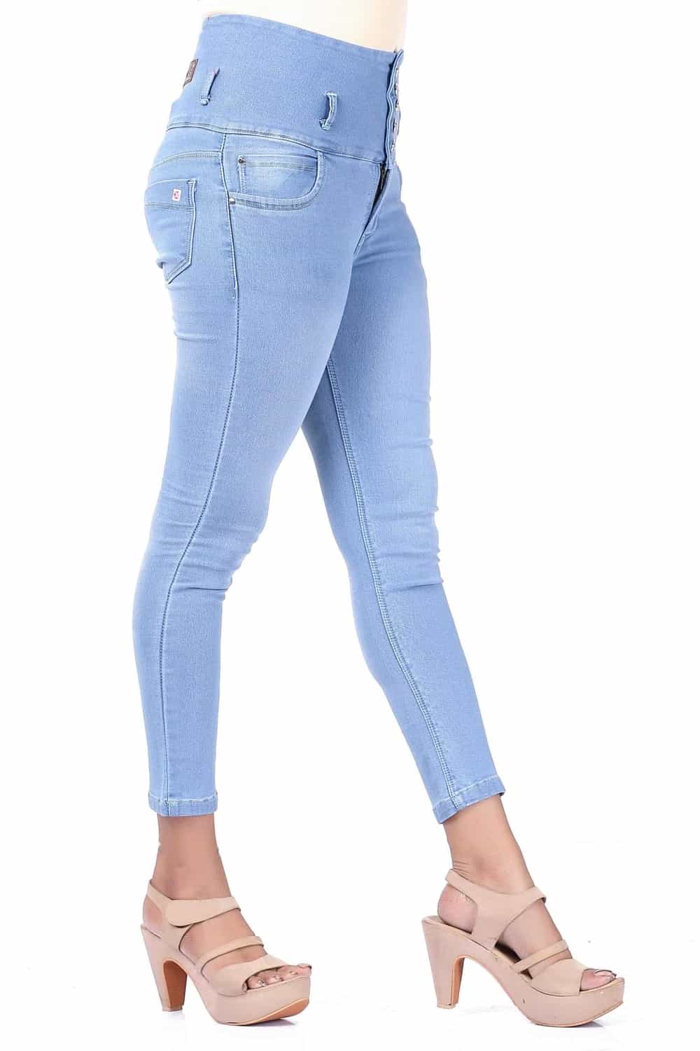 Ice Blue High-Rise Skinny Jeans